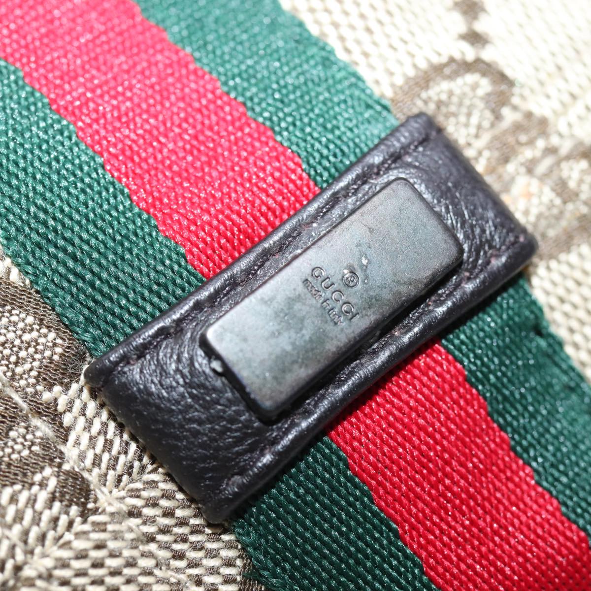 GUCCI GG Canvas Web Sherry Line Hat XL Beige Red Green yk12321