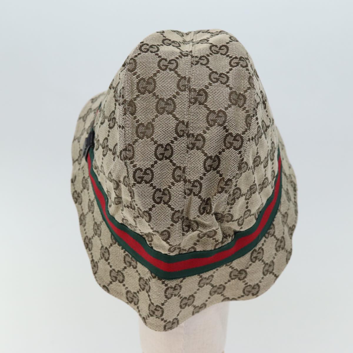 GUCCI GG Canvas Web Sherry Line Hat XL Beige Red Green yk12321