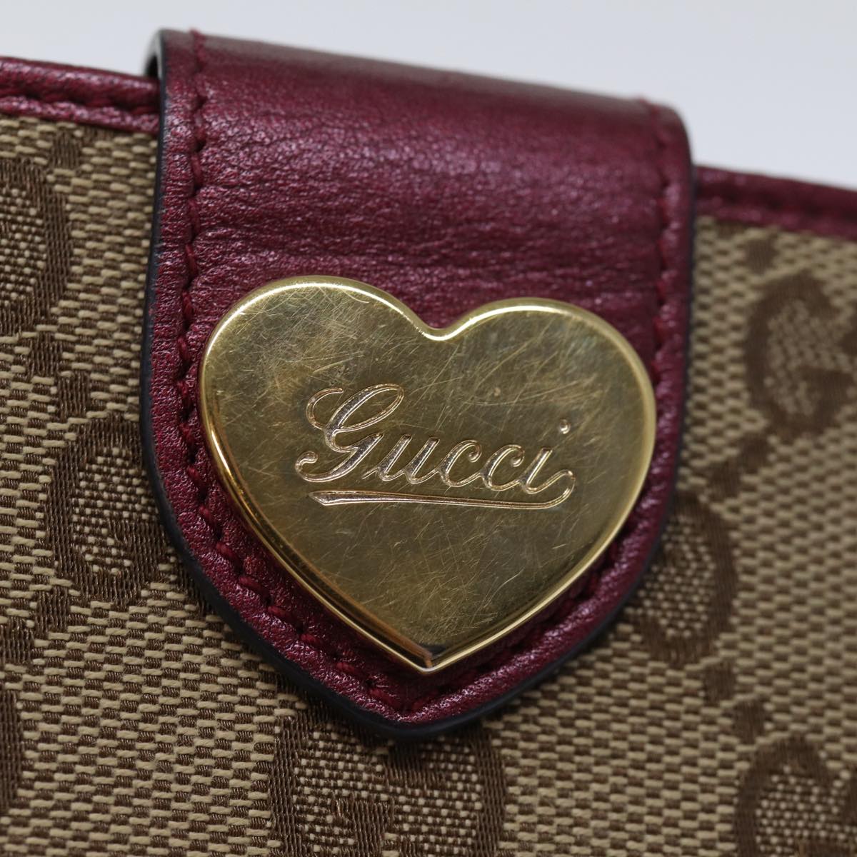 GUCCI GG Canvas Long Wallet Beige 203550 yk12329