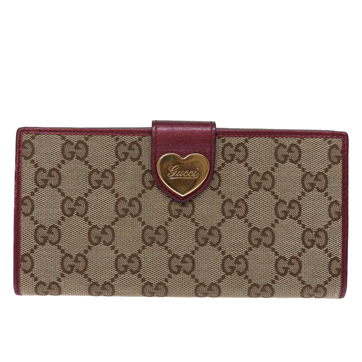 GUCCI GG Canvas Long Wallet Beige 203550 yk12329