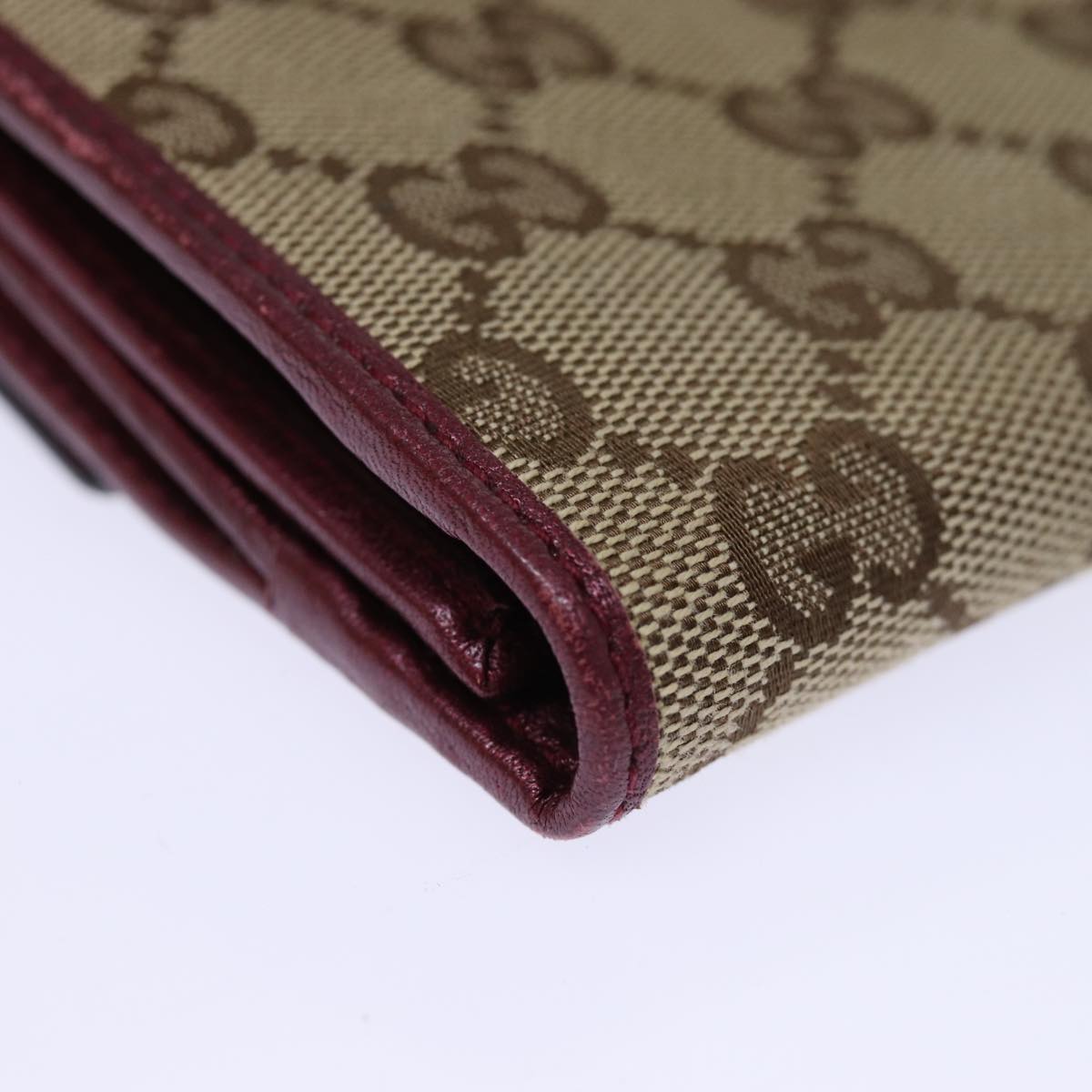 GUCCI GG Canvas Long Wallet Beige 203550 yk12329