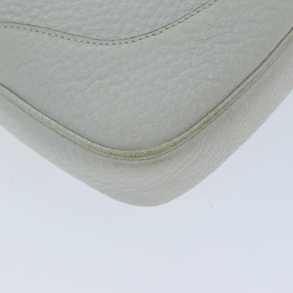 GUCCI Jackie Shoulder Bag Leather White 130779 yk12341