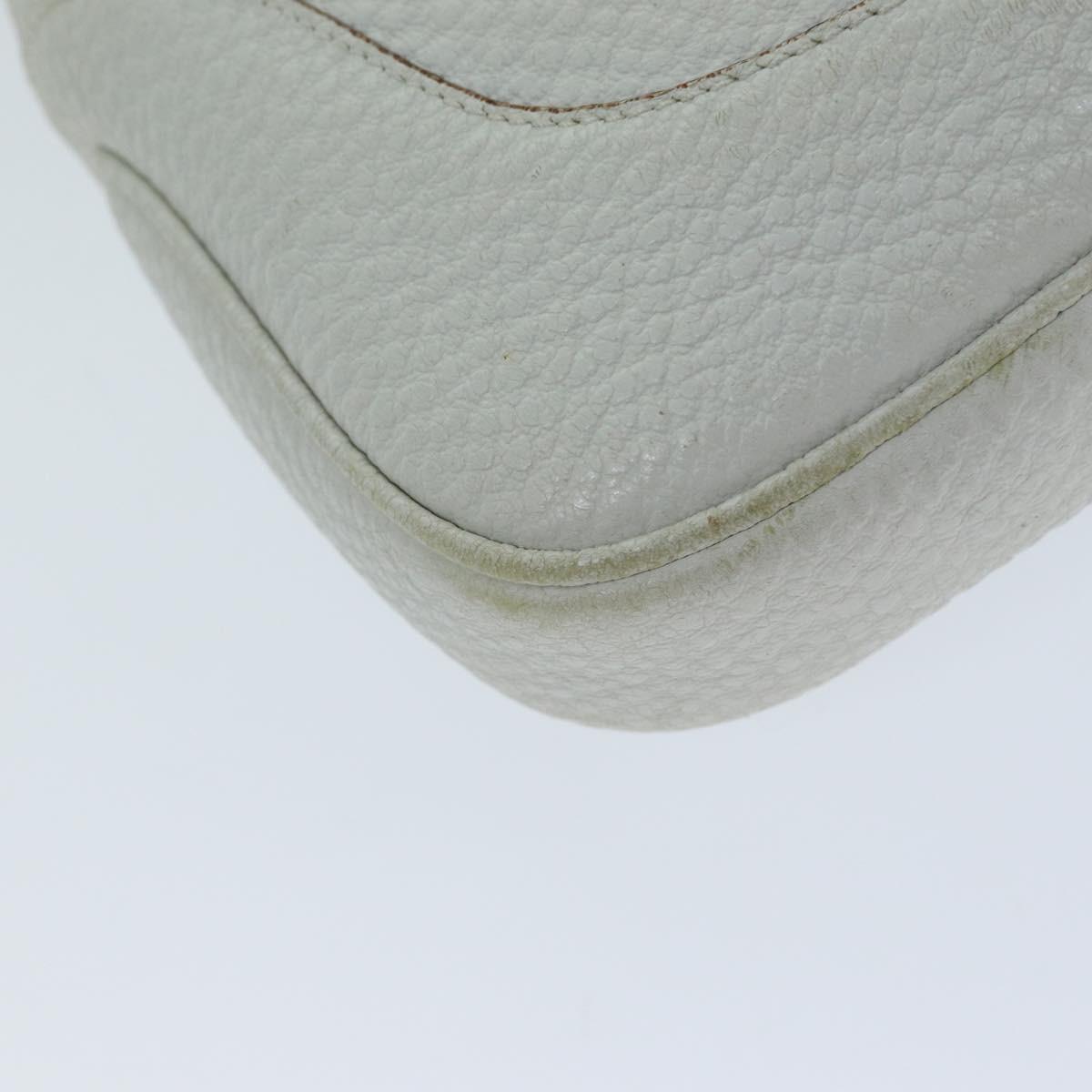 GUCCI Jackie Shoulder Bag Leather White 130779 yk12341