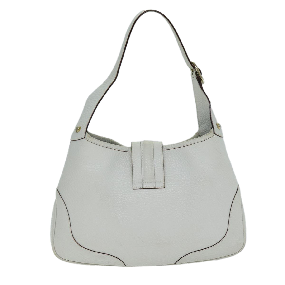 GUCCI Jackie Shoulder Bag Leather White 130779 yk12341