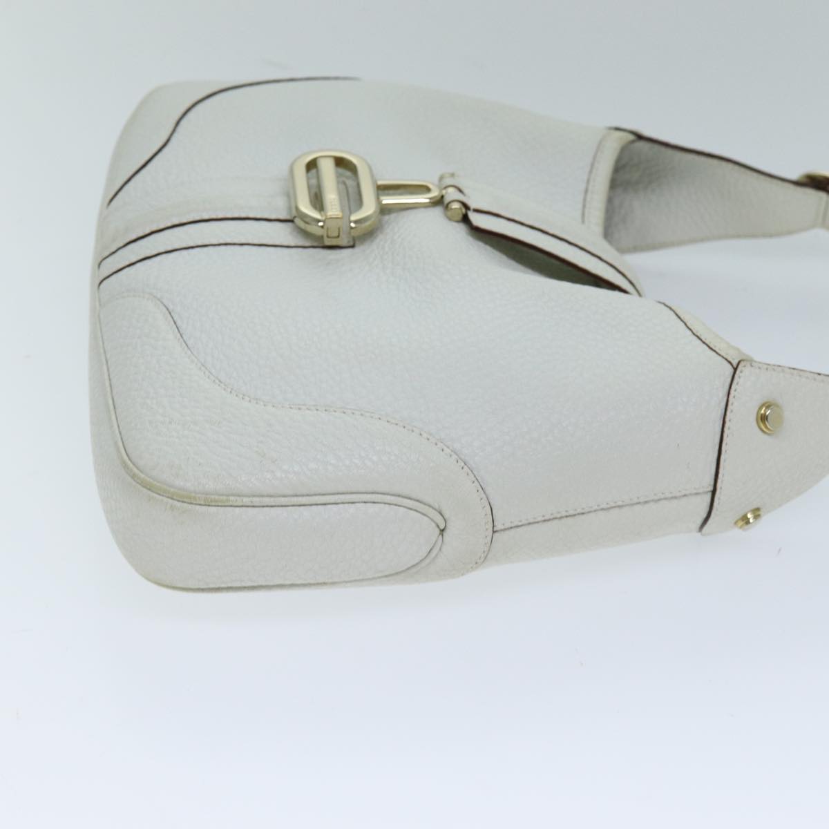 GUCCI Jackie Shoulder Bag Leather White 130779 yk12341
