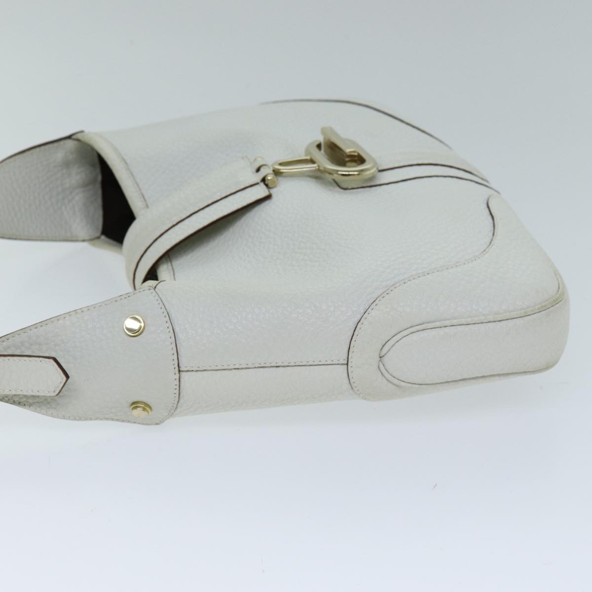GUCCI Jackie Shoulder Bag Leather White 130779 yk12341