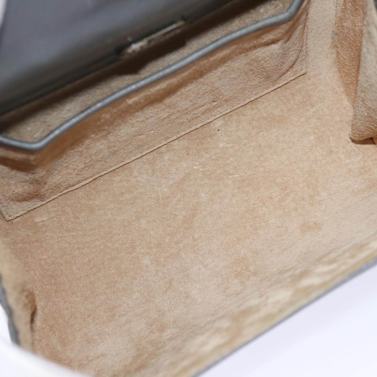 GUCCI Chain Shoulder Bag Leather Gray 004 056 0960 yk12358