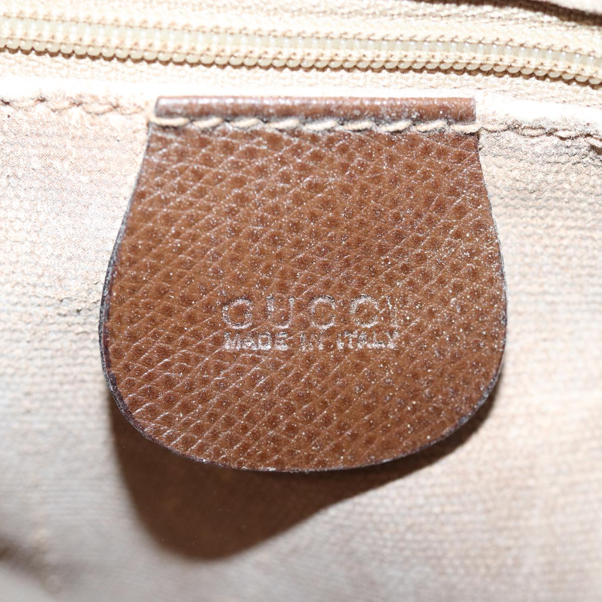 GUCCI GG Supreme Web Sherry Line Boston Bag PVC Beige Red Green yk12393