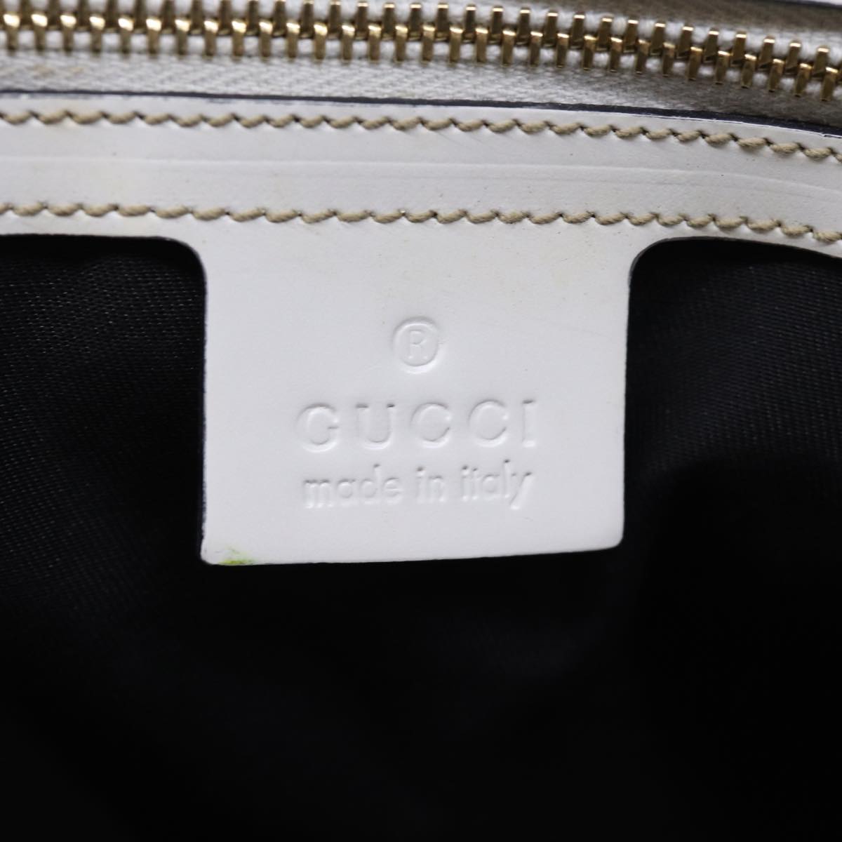GUCCI Web Sherry Line Interlocking Bag Coated Canvas White 162094 yk12394
