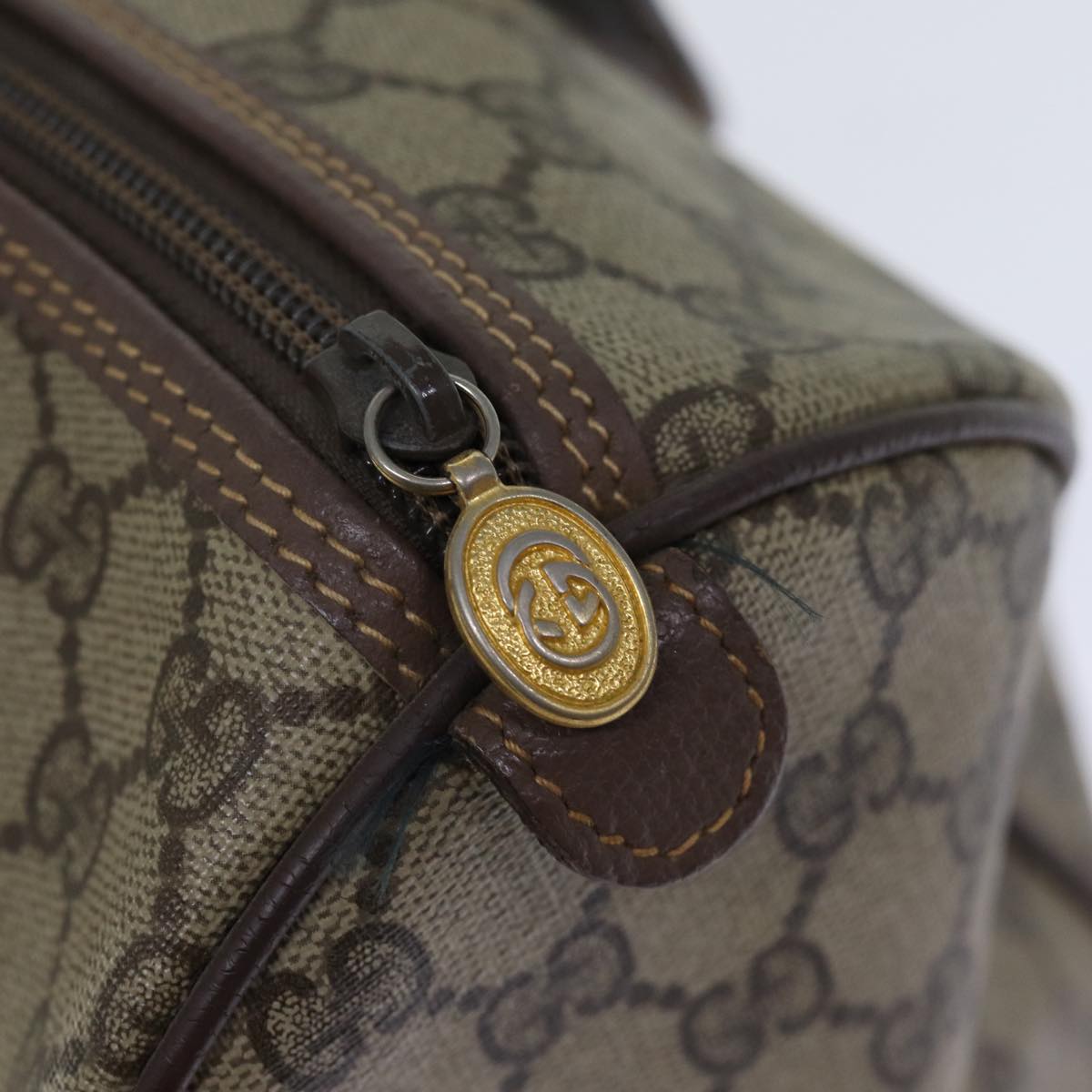 GUCCI GG Supreme Boston Bag PVC Beige 002 615 6842 yk12423