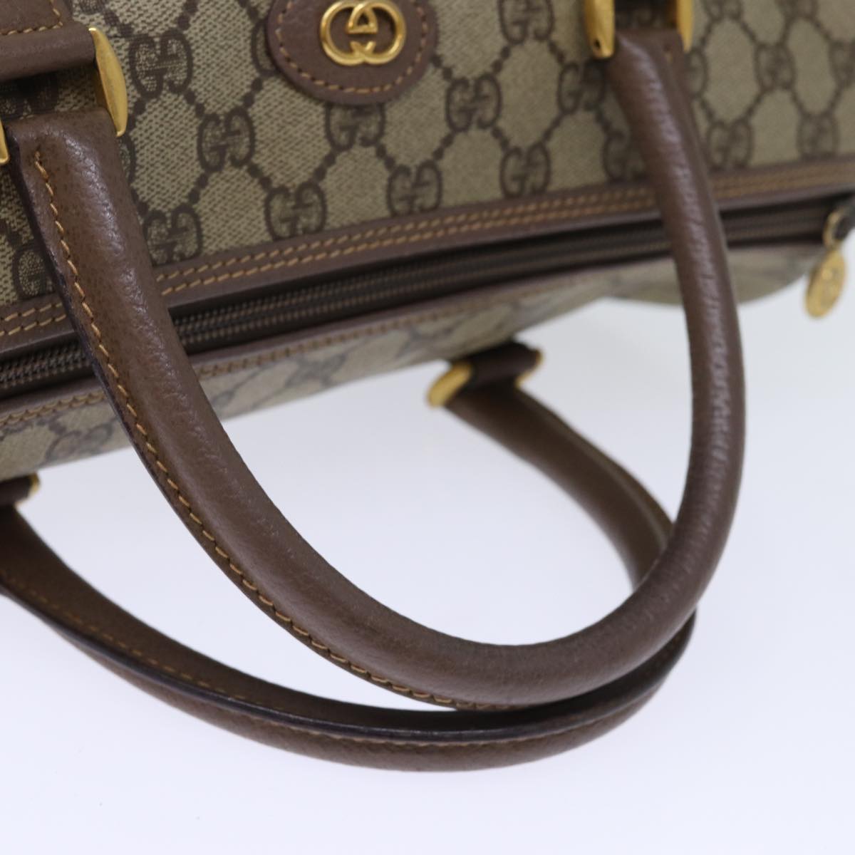 GUCCI GG Supreme Boston Bag PVC Beige 002 615 6842 yk12423