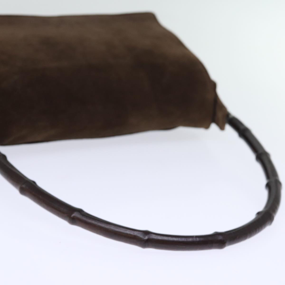 GUCCI Bamboo Shoulder Bag Suede Brown 001 3239 yk12441