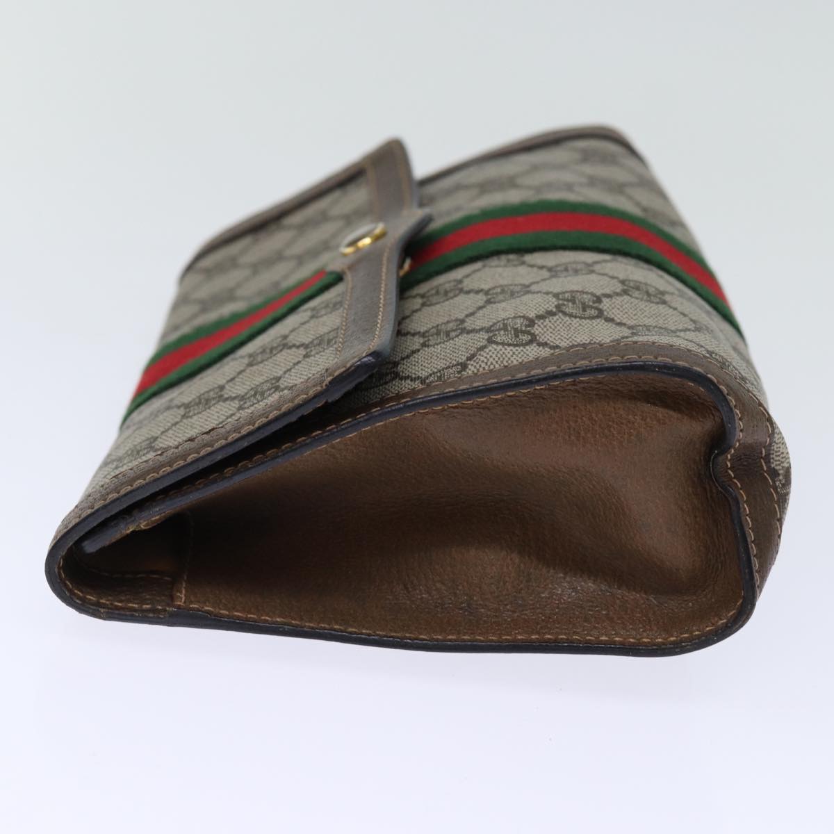 GUCCI GG Supreme Web Sherry Line Clutch Bag Beige 41 014 3087 25 yk12462