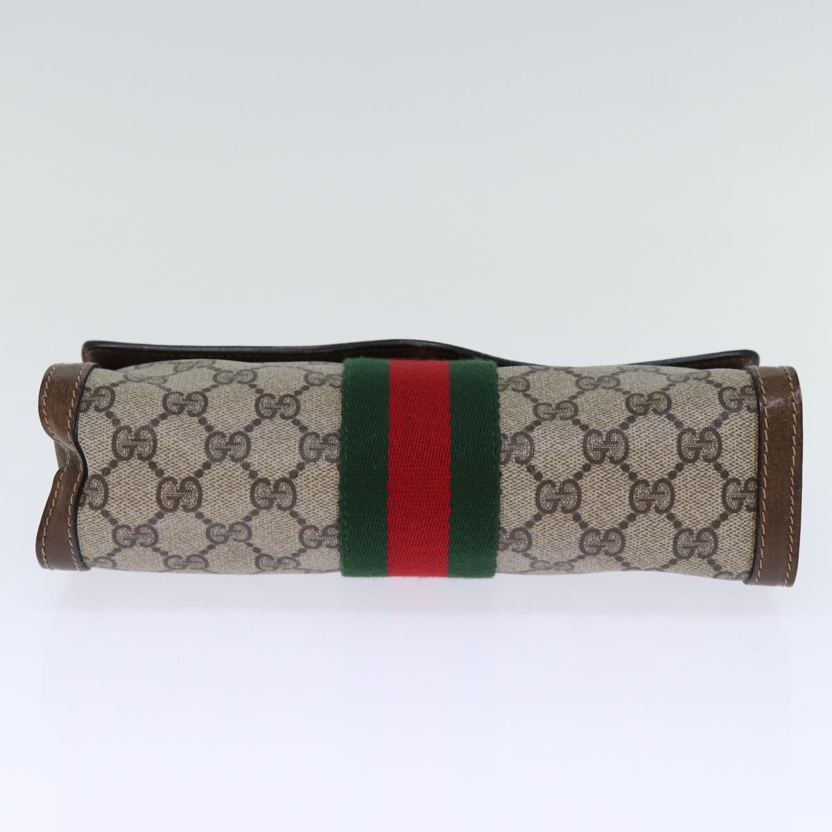 GUCCI GG Supreme Web Sherry Line Clutch Bag Beige 41 014 3087 25 yk12462