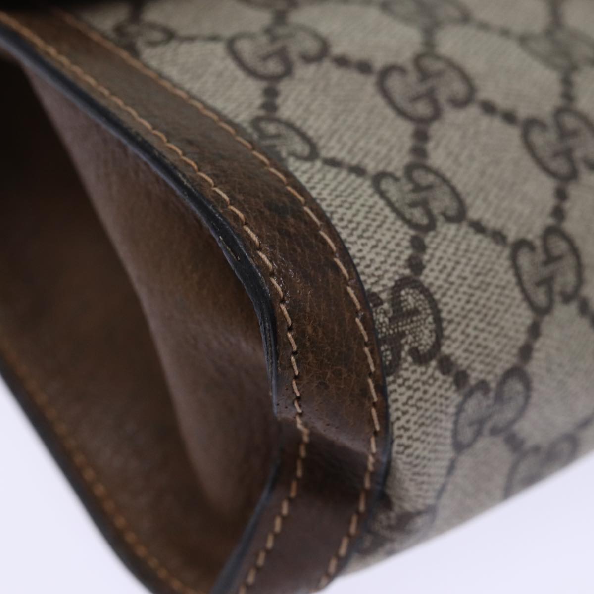 GUCCI GG Supreme Web Sherry Line Clutch Bag Beige 41 014 3087 25 yk12462