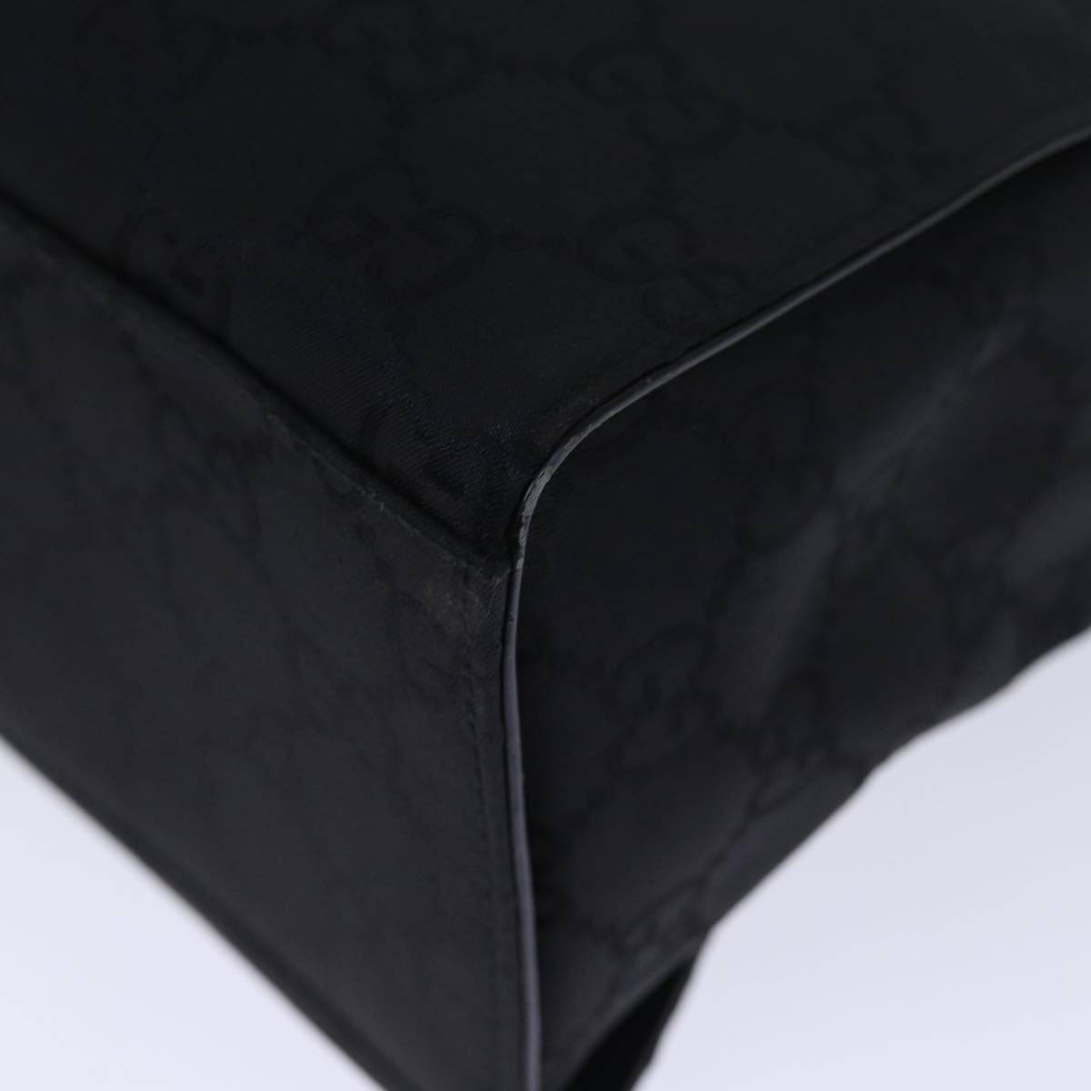 GUCCI Bamboo GG Canvas Hand Bag Black 002 1010 yk12489