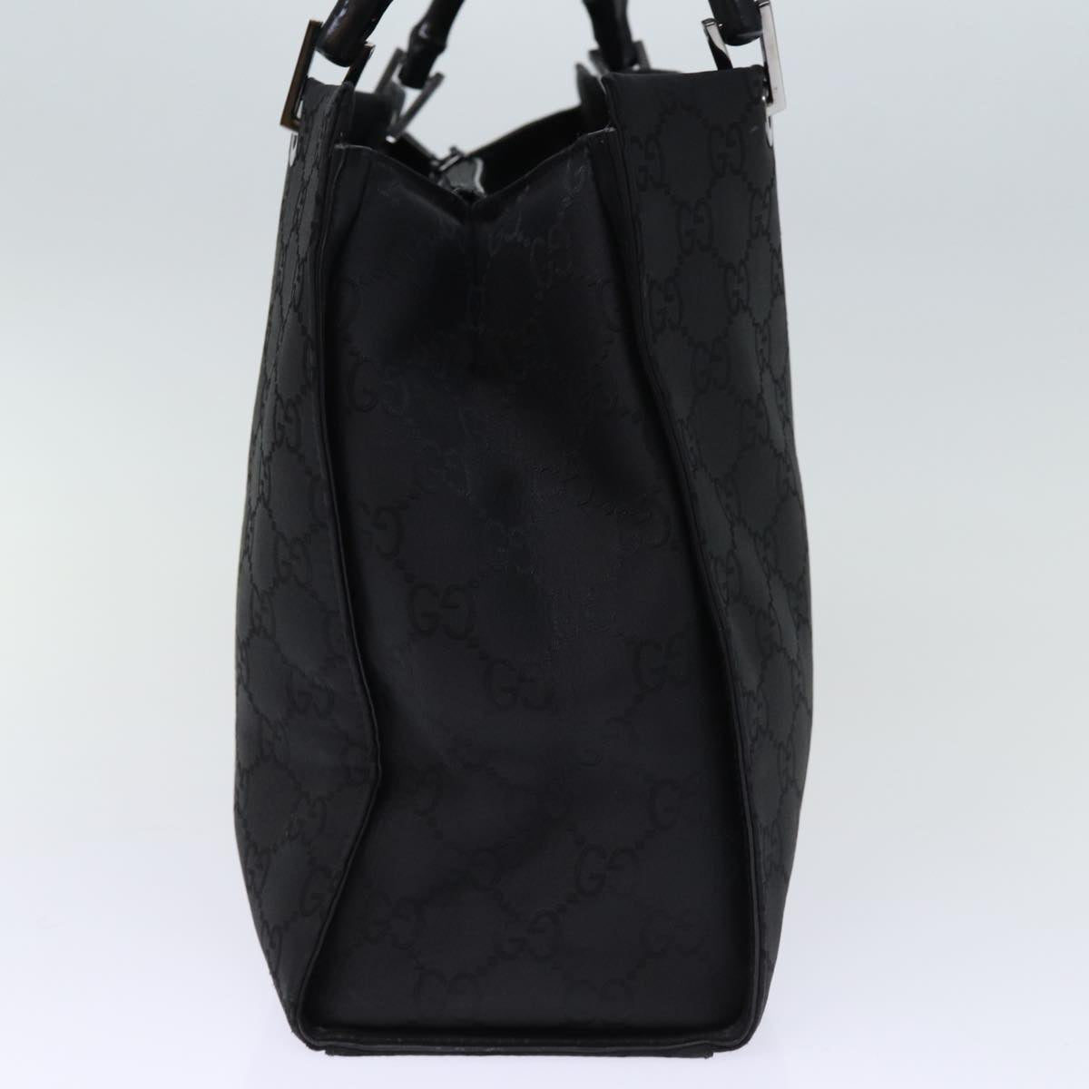 GUCCI Bamboo GG Canvas Hand Bag Black 002 1010 yk12489