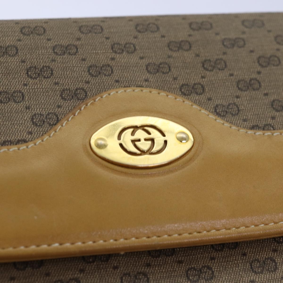 GUCCI Micro GG Supreme Shoulder Bag PVC Beige 004 106 0024 yk12533