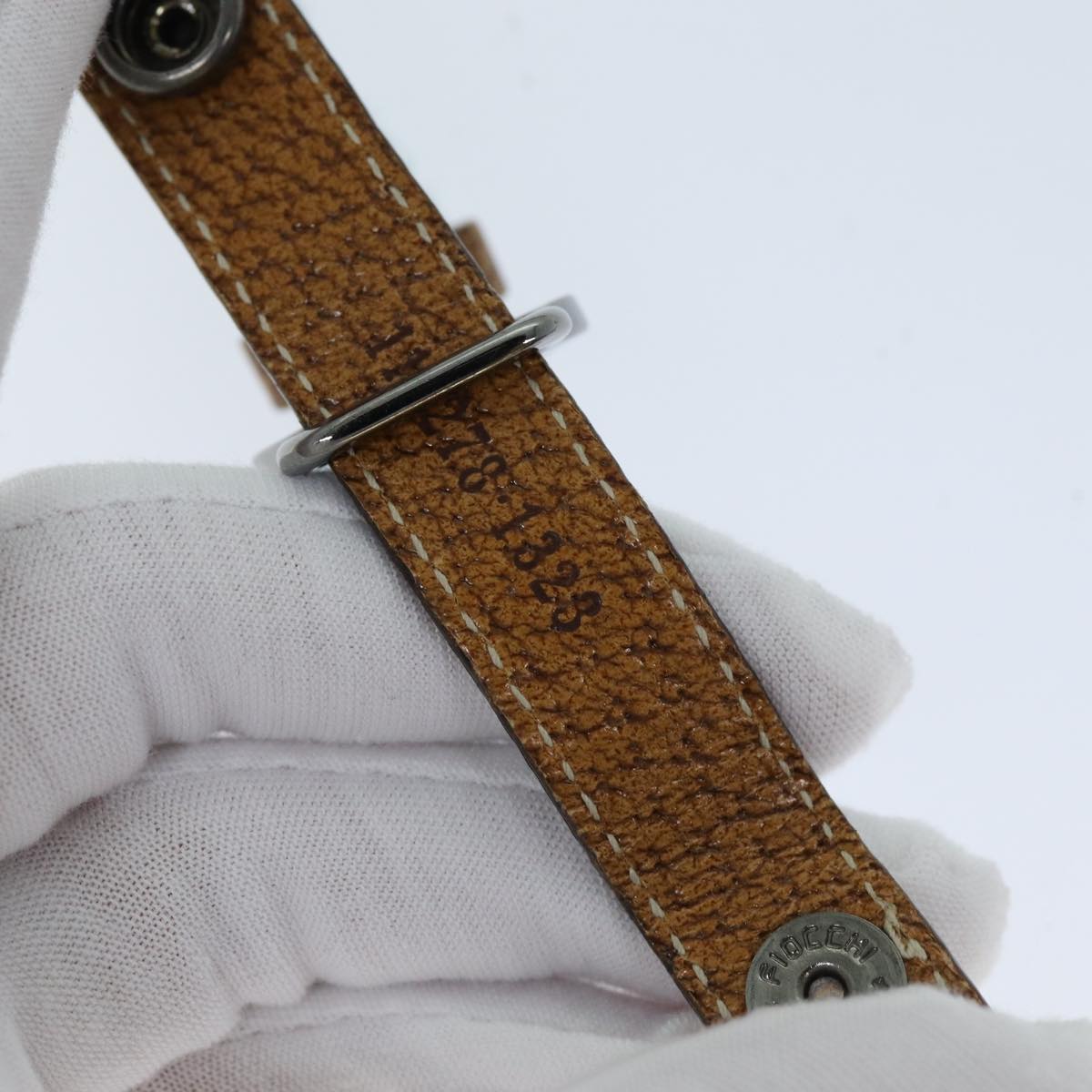 GUCCI Neck Strap Canvas Beige Blue 115278 yk12555