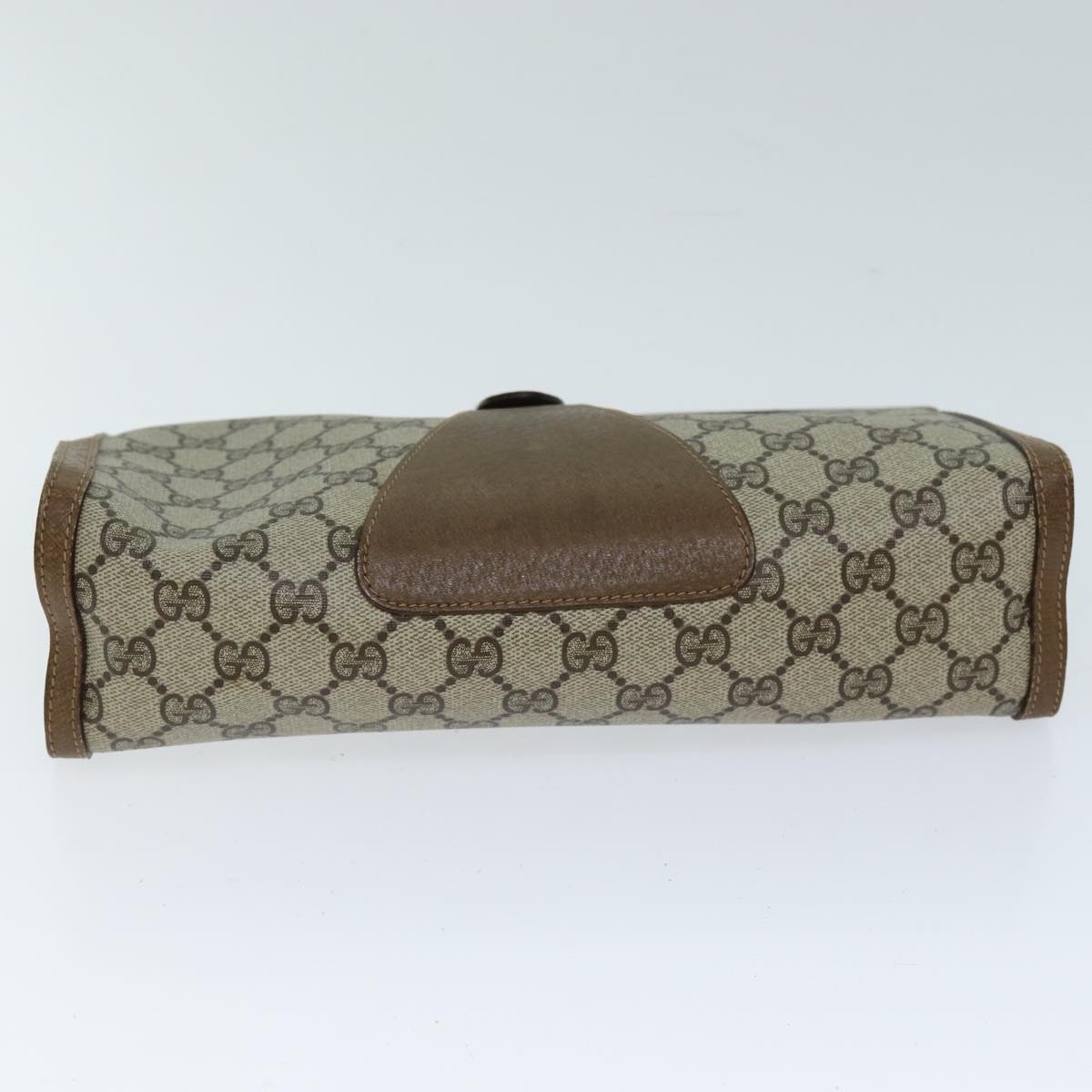GUCCI GG Supreme Web Sherry Line Clutch Bag PVC Beige Red 89 01 033 yk12556