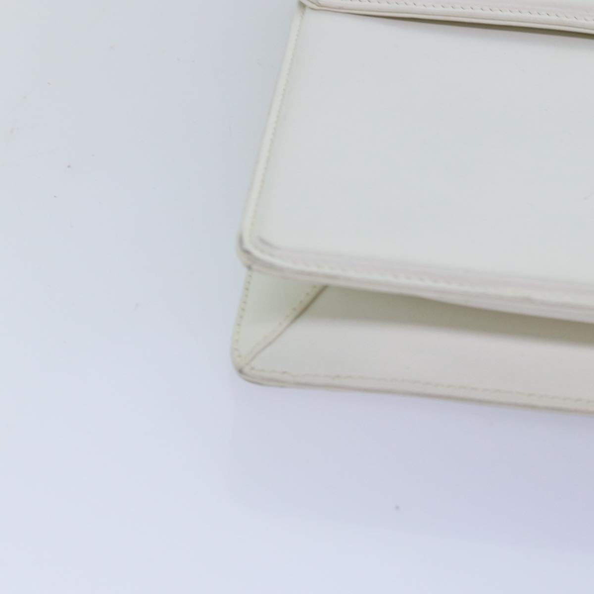 GUCCI Interlocking Shoulder Bag Leather White yk12575