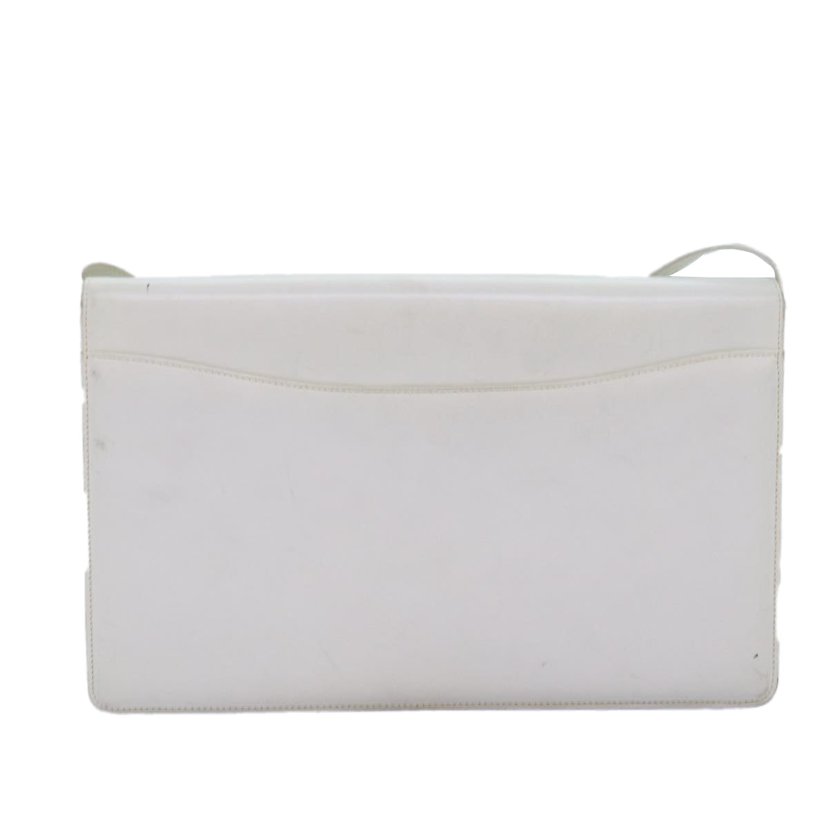 GUCCI Interlocking Shoulder Bag Leather White yk12575