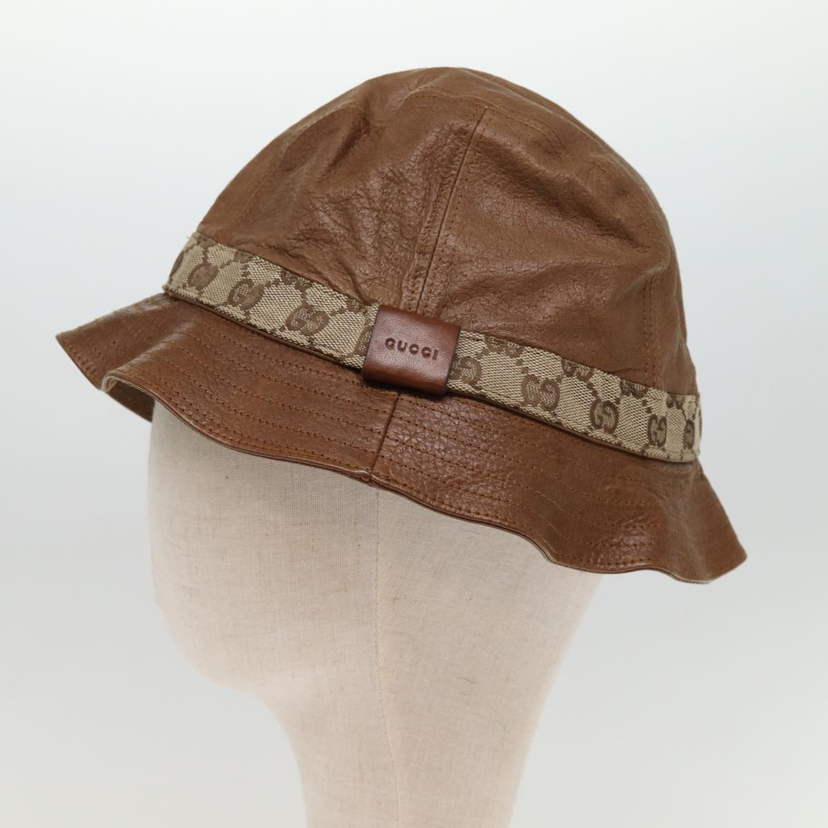 GUCCI GG Canvas Hat L Brown yk12576