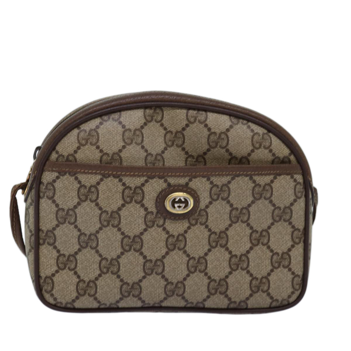GUCCI GG Supreme Shoulder Bag PVC Beige 116 02 607 yk12594