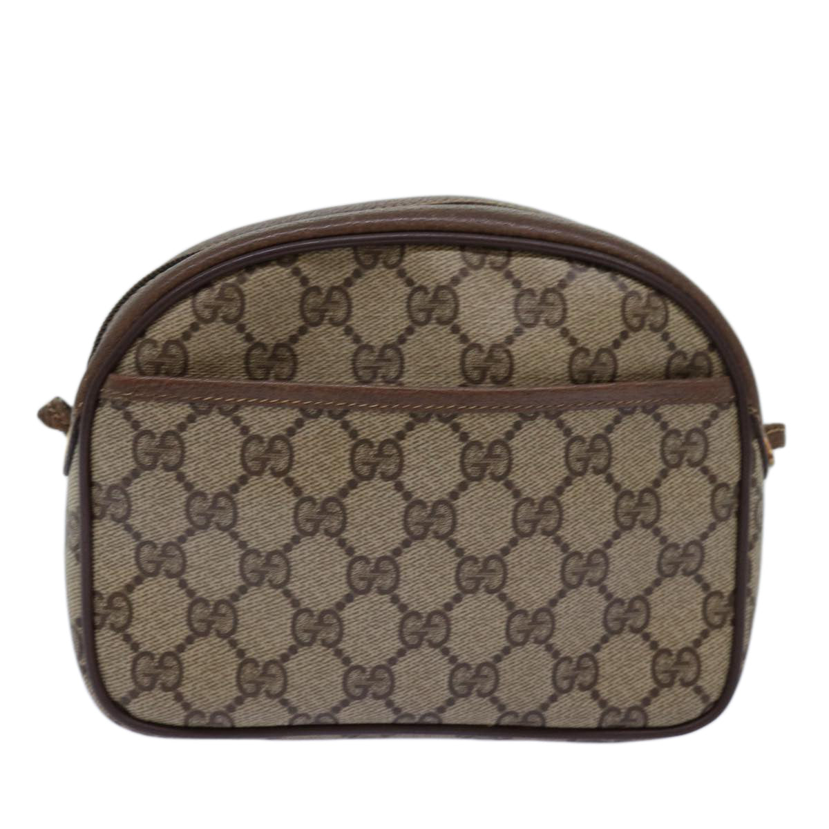 GUCCI GG Supreme Shoulder Bag PVC Beige 116 02 607 yk12594