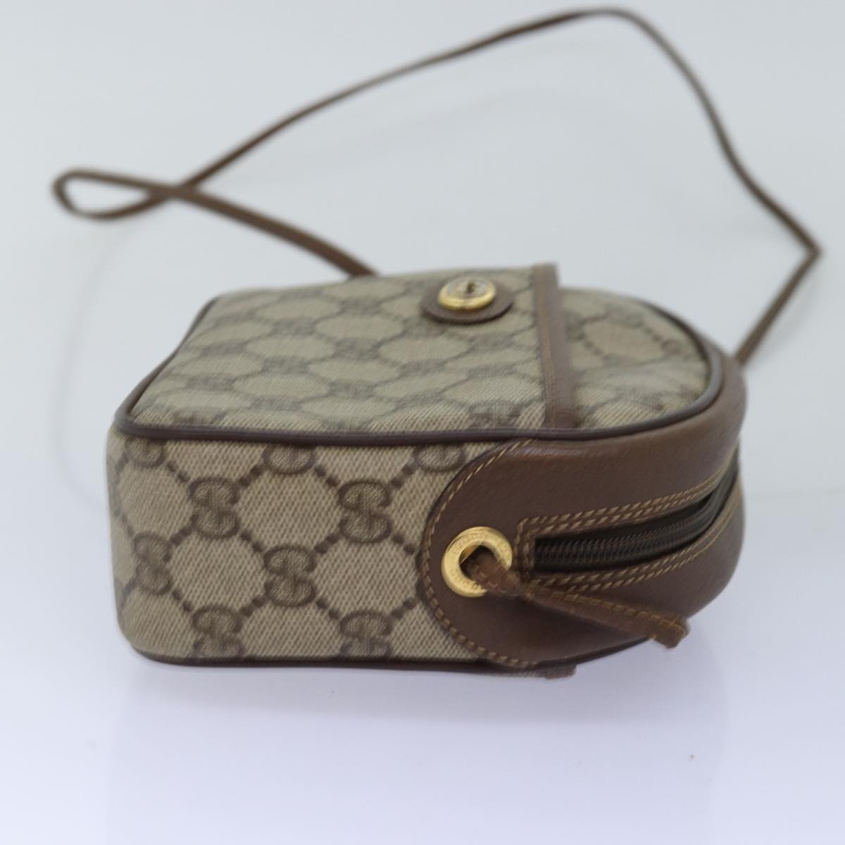 GUCCI GG Supreme Shoulder Bag PVC Beige 116 02 607 yk12594