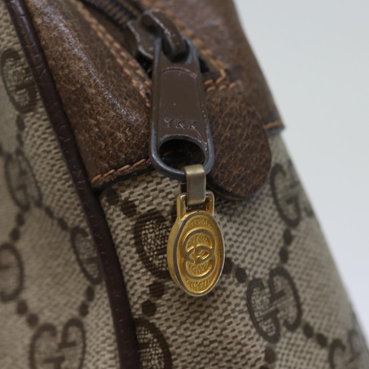 GUCCI GG Supreme Web Sherry Line Clutch Bag PVC Beige Red 89 01 012 yk12641