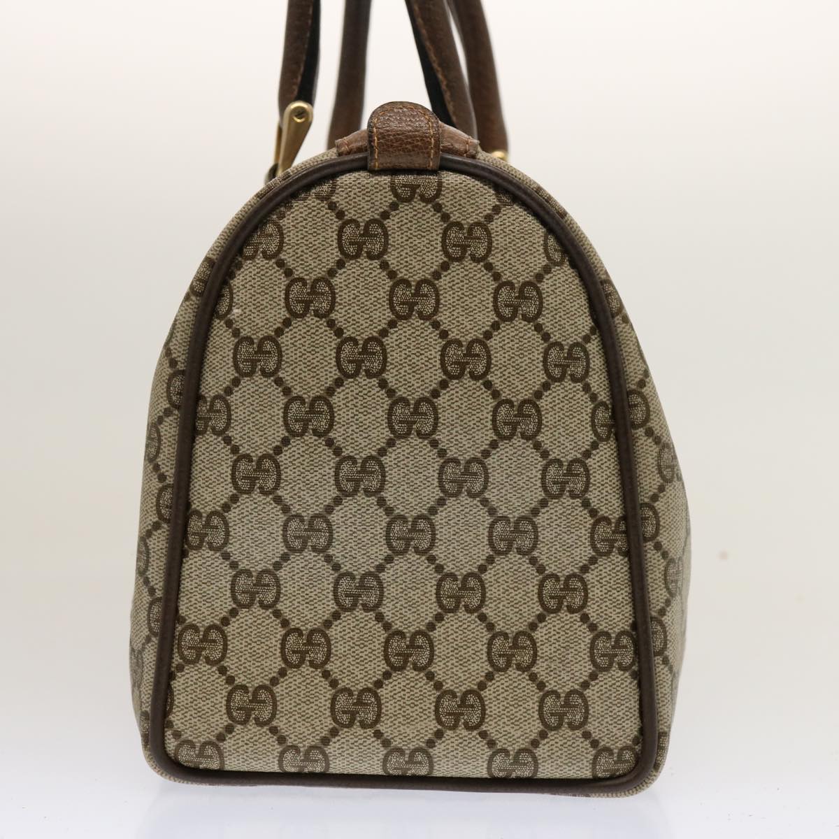 GUCCI GG Supreme Web Sherry Line Boston Bag PVC Beige Red Green yk12659