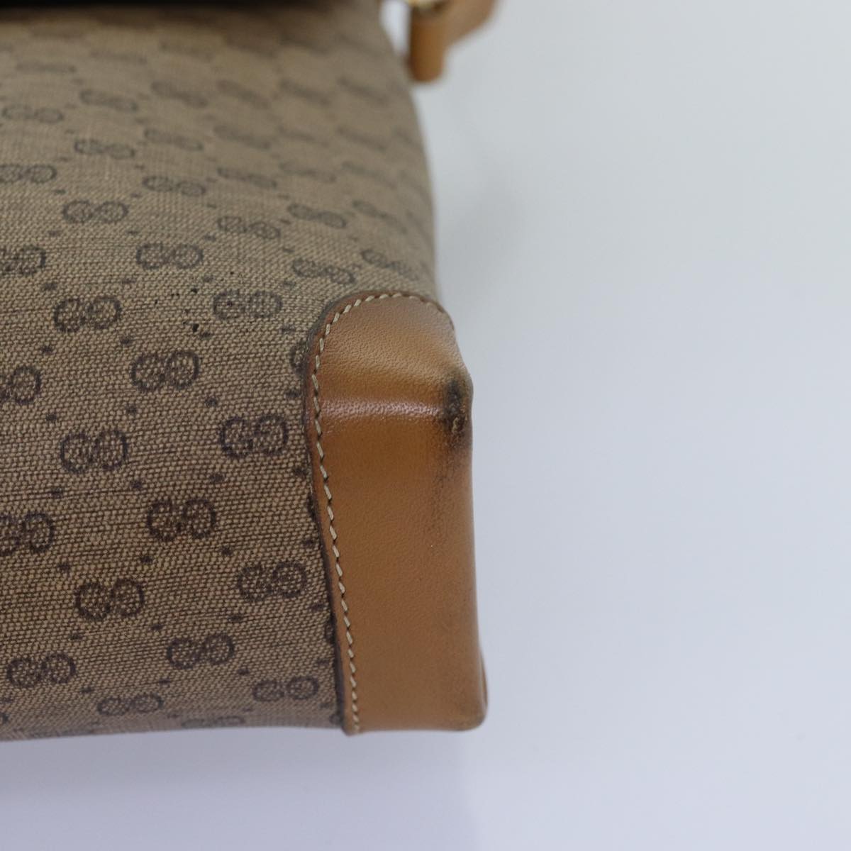 GUCCI Micro GG Supreme Shoulder Bag PVC Beige 001 14 5364 yk12661