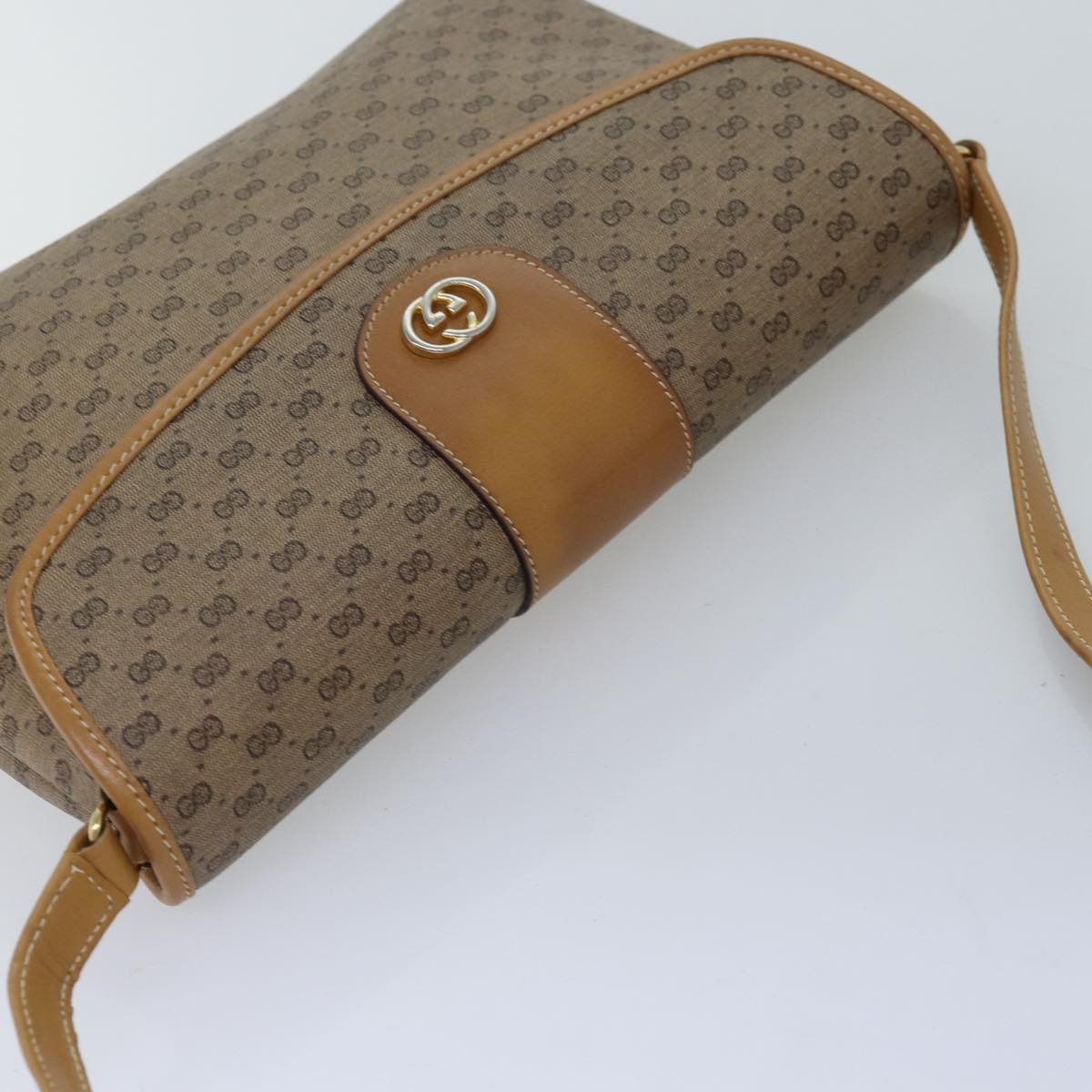 GUCCI Micro GG Supreme Shoulder Bag PVC Beige 001 14 5364 yk12661