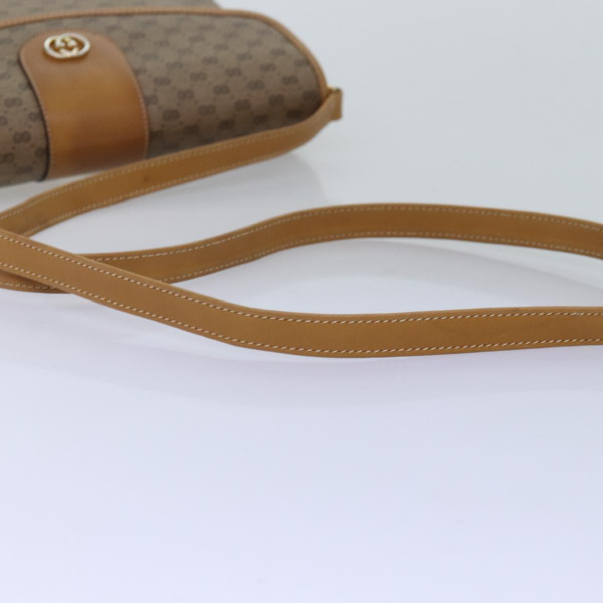 GUCCI Micro GG Supreme Shoulder Bag PVC Beige 001 14 5364 yk12661