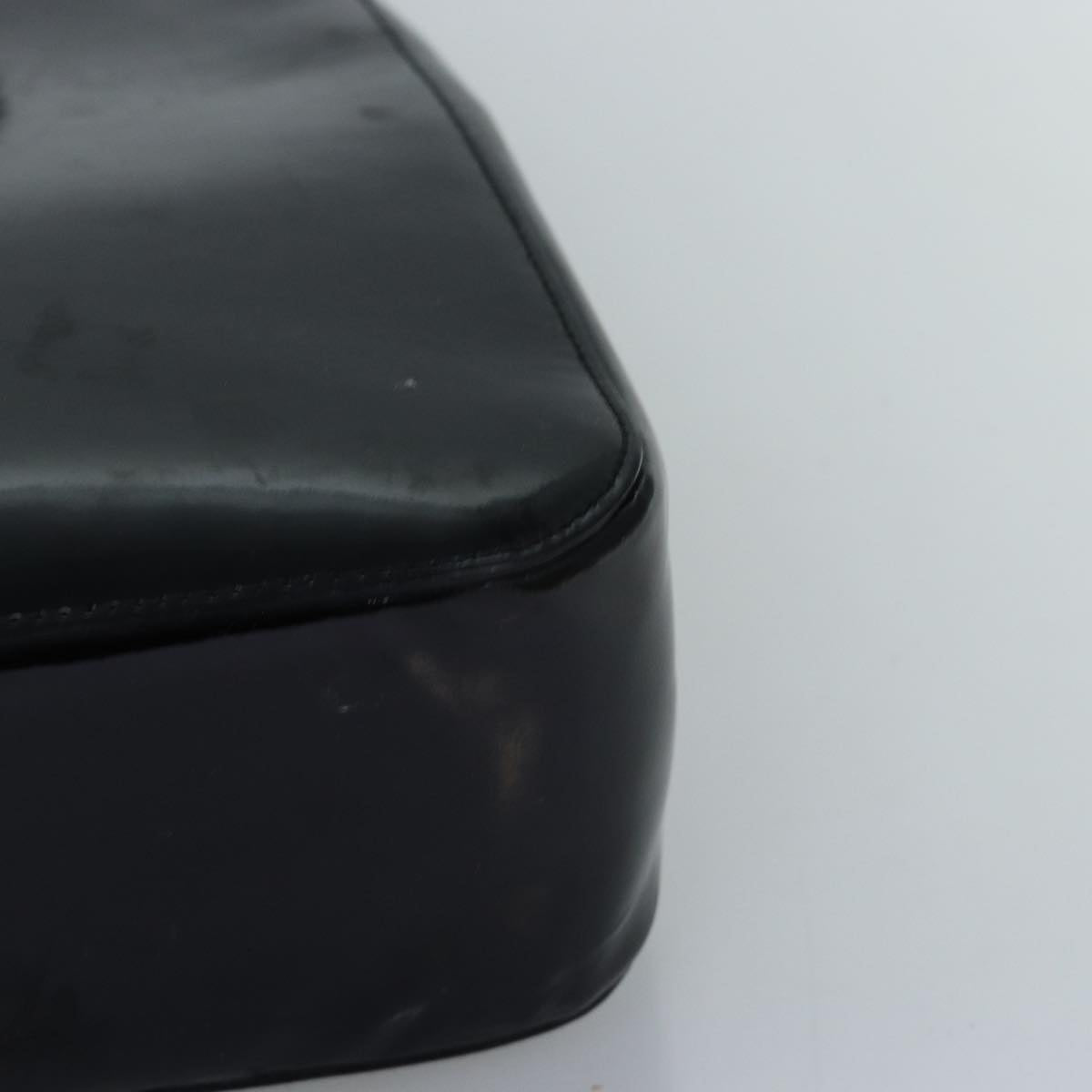 GUCCI Bamboo Hand Bag Enamel Black 002 1060 yk12681