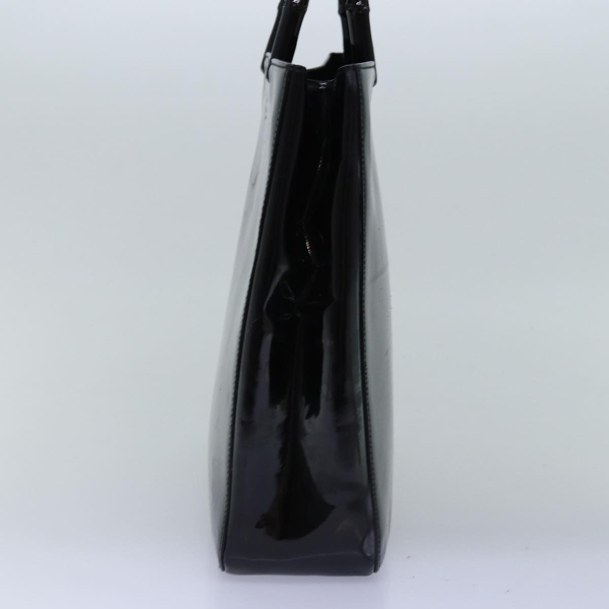 GUCCI Bamboo Hand Bag Enamel Black 002 1060 yk12681