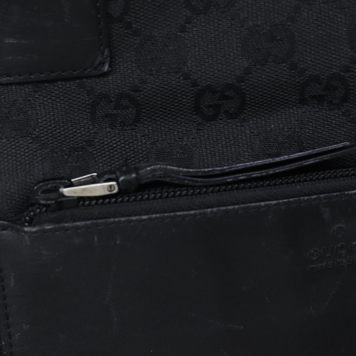 GUCCI GG Canvas Tote Bag Black 28892 yk12685