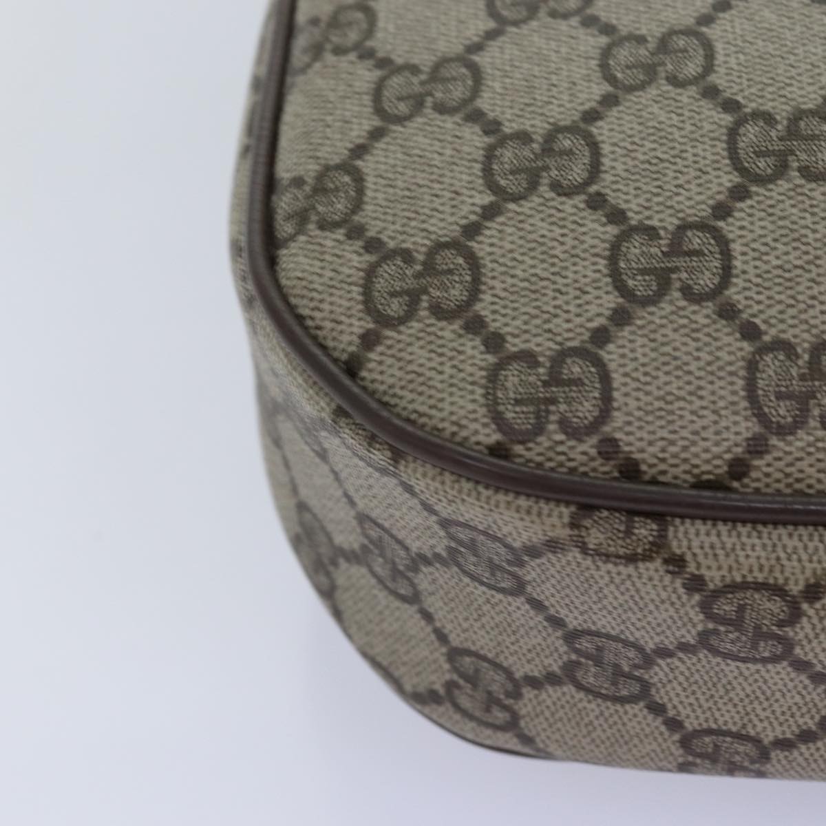 GUCCI GG Supreme Web Sherry Line Clutch Bag PVC Beige Red 89 01 034 yk12747