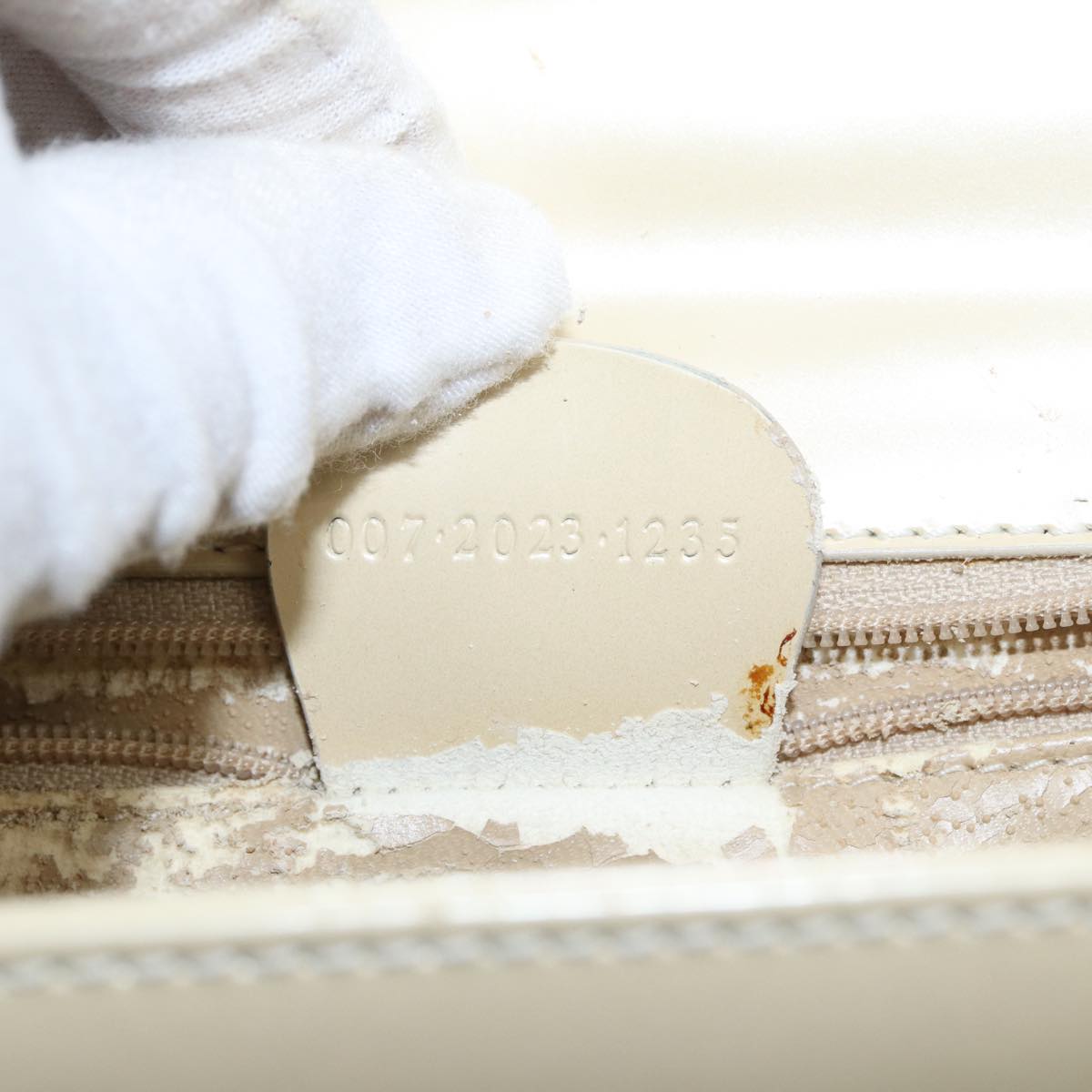 GUCCI Hand Bag Enamel 2way Beige yk12770