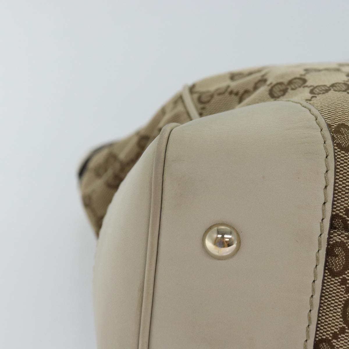 GUCCI GG Canvas Web Sherry Line Tote Bag Beige Red Green 257061 yk12775