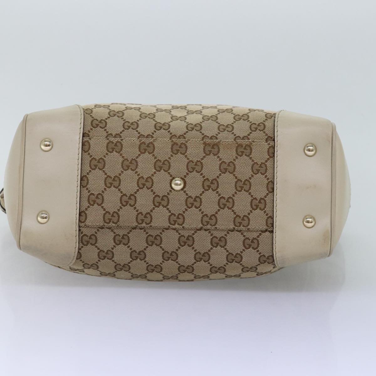 GUCCI GG Canvas Web Sherry Line Tote Bag Beige Red Green 257061 yk12775