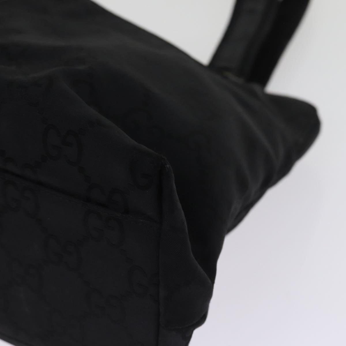 GUCCI GG Canvas Tote Bag Black 001 3705 yk12781