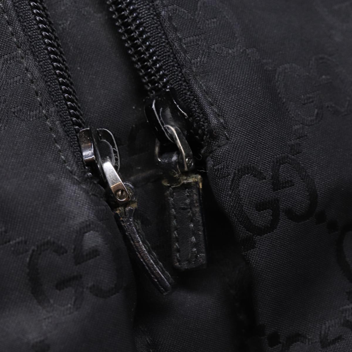 GUCCI GG Canvas Tote Bag Black 001 3705 yk12781