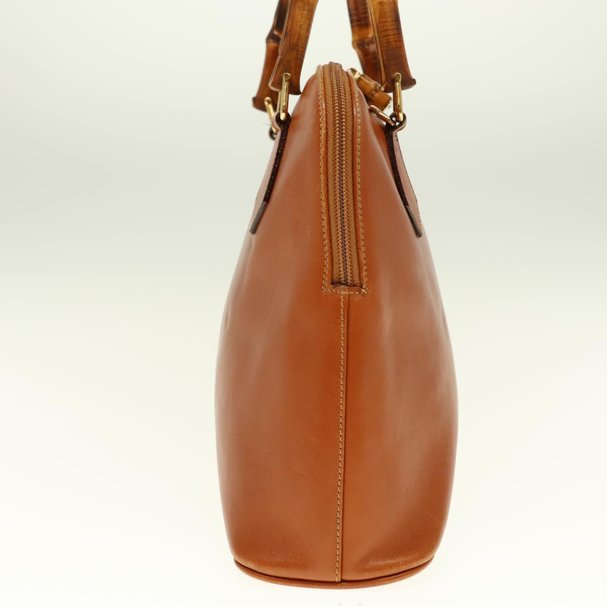 GUCCI Bamboo Hand Bag Leather 2way Brown 000 1186 0289 yk12820