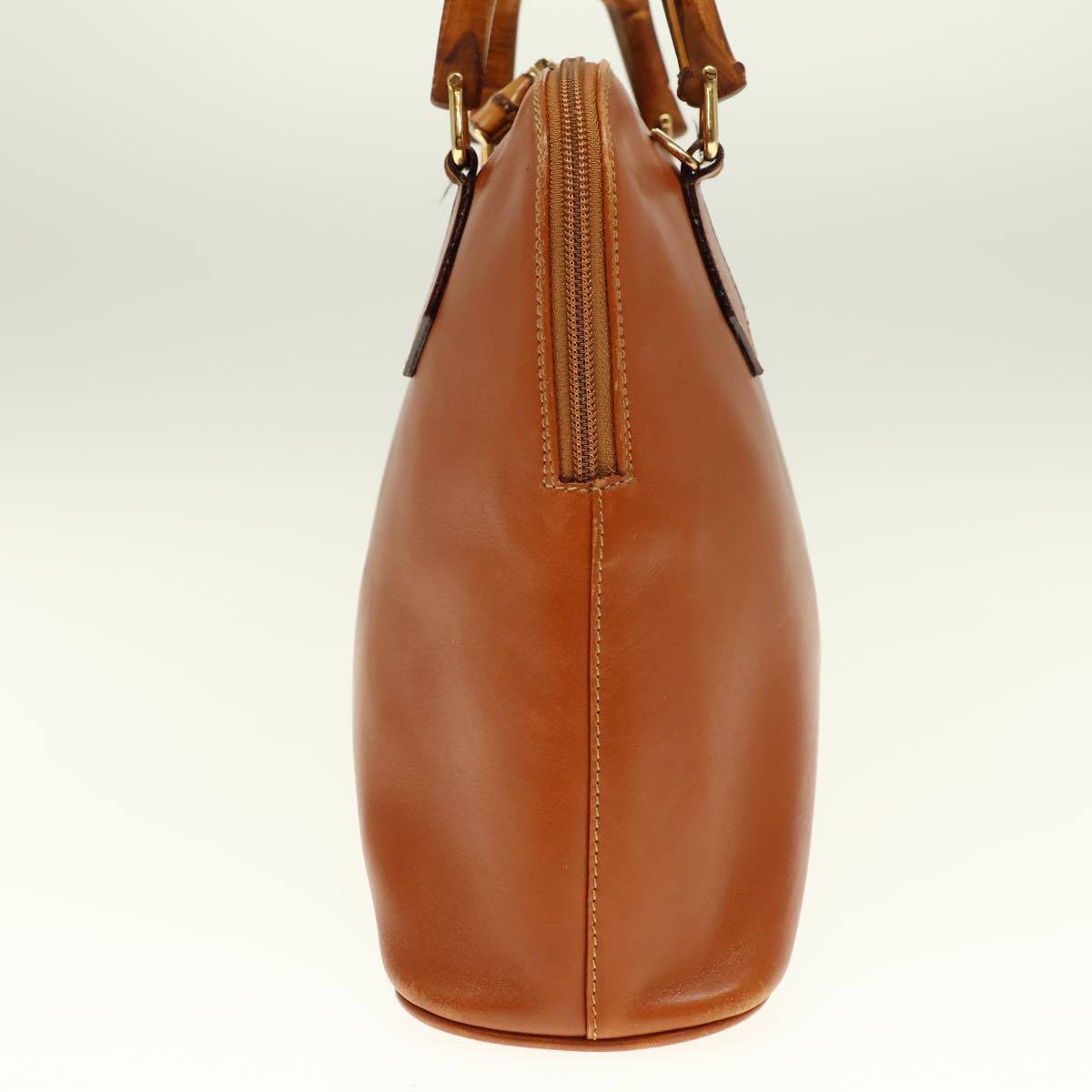 GUCCI Bamboo Hand Bag Leather 2way Brown 000 1186 0289 yk12820