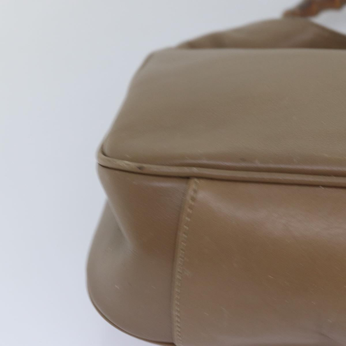 GUCCI Bamboo Hand Bag Leather Beige 001 2113 1638 yk12821