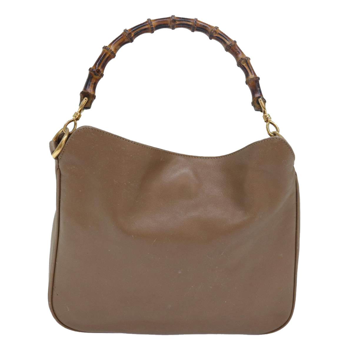GUCCI Bamboo Hand Bag Leather Beige 001 2113 1638 yk12821