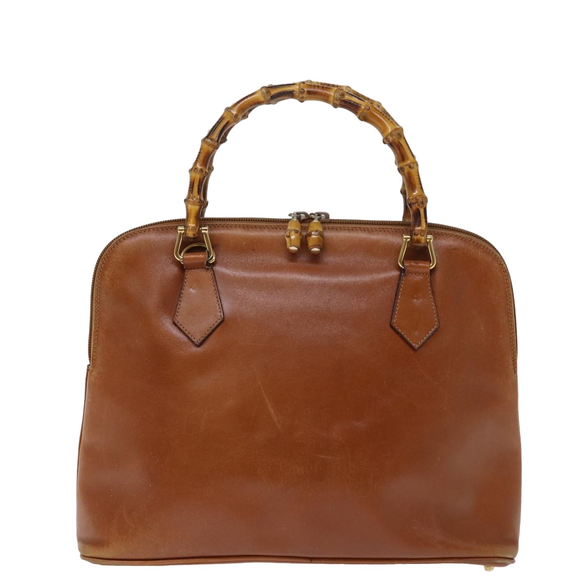 GUCCI Bamboo Hand Bag Leather Brown 000 1186 0289 yk12822