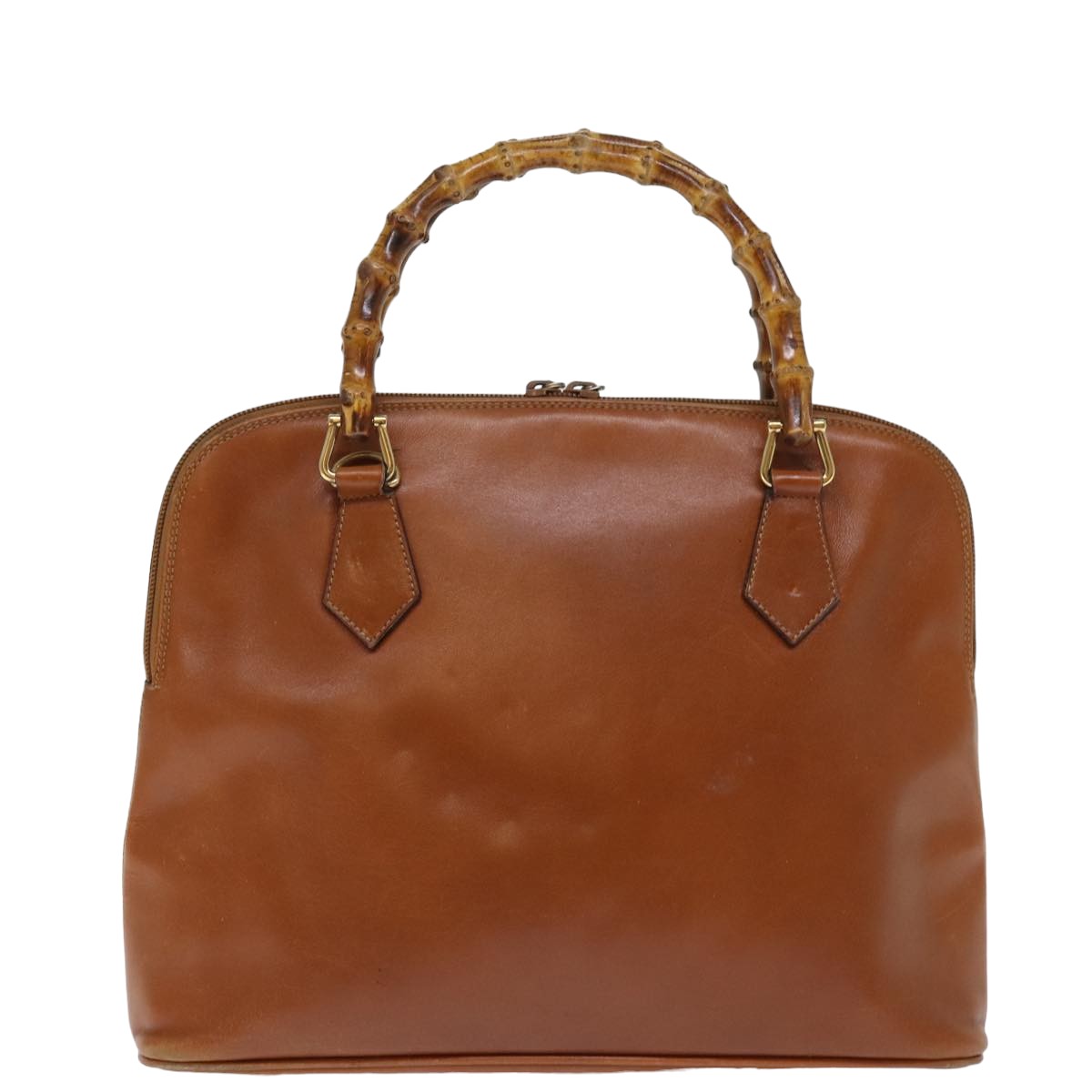 GUCCI Bamboo Hand Bag Leather Brown 000 1186 0289 yk12822